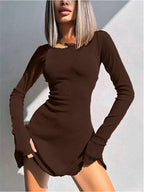 Women's Long Sleeve Mini Bodycon Dress