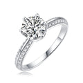 1ct 2ct 3ct Moissanite Ring 925 Sterling Silver 18K Gold Plated