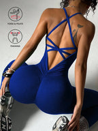 Women's Black Compression Jumpsuit