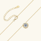 6.5mm Moissanite Bubble Pendant Necklace 925 Sterling Silver
