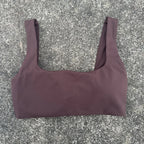 Solid Color Hollow back shoulder strap Underwear Women  Fitness sport Bra Top