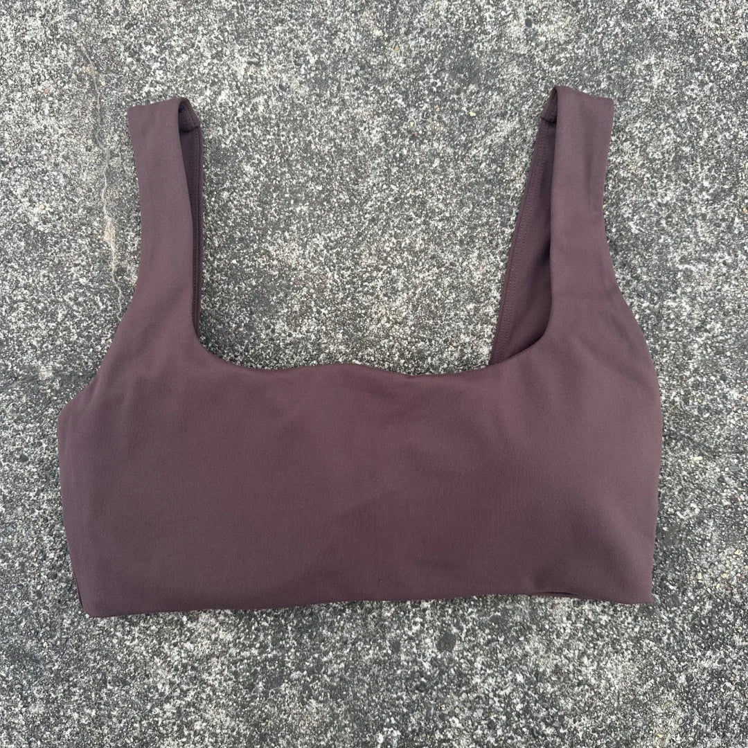 Solid Color Hollow back shoulder strap Underwear Women  Fitness sport Bra Top