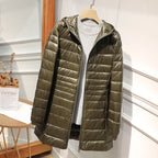Light Down Jacket Ladies Overcoats Hip-Length