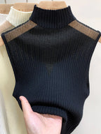 Mesh Knitted Tank Top Sweater Chic  Tube Top