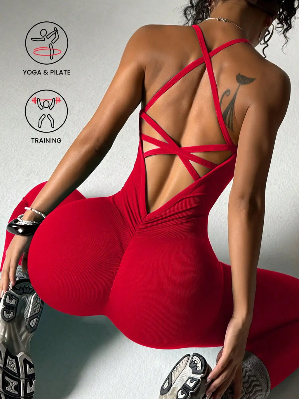 Women's Black Compression Jumpsuit