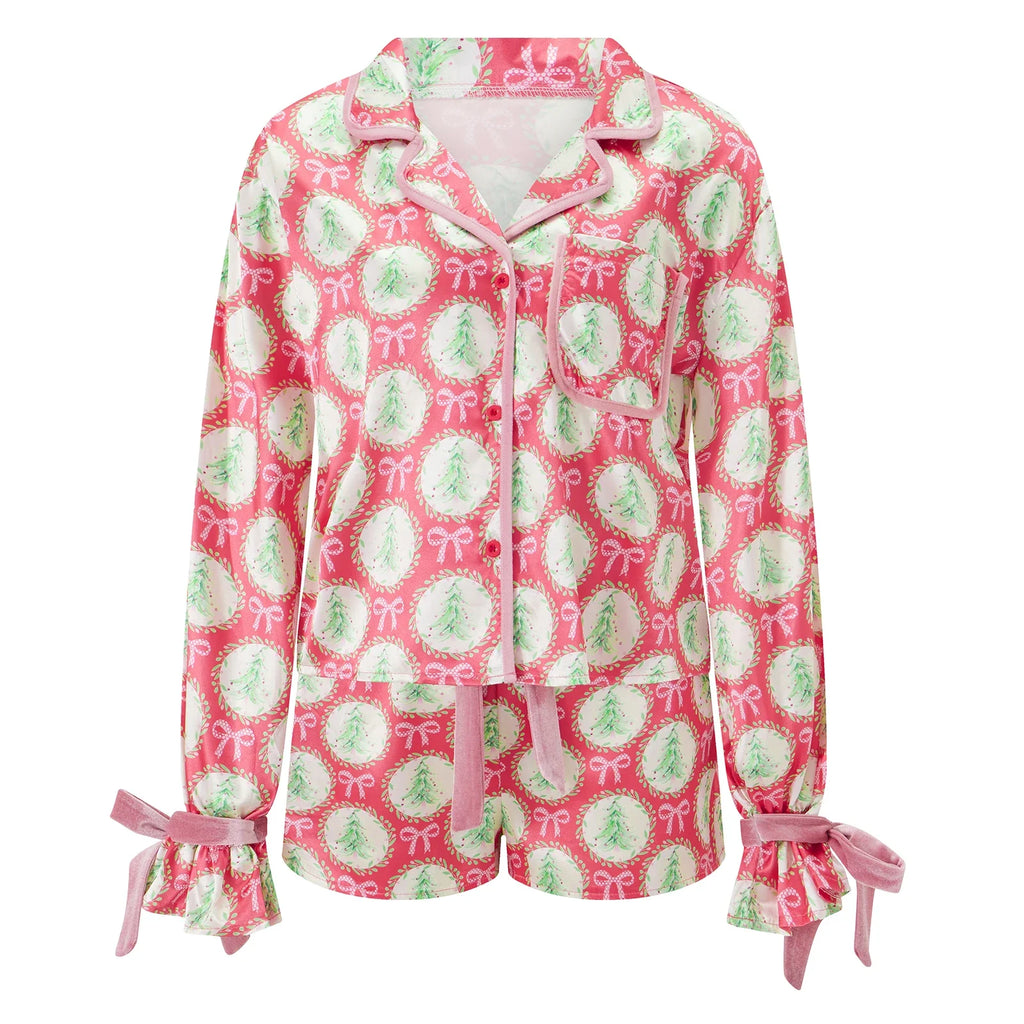 Pajamas Satin Silk Pjs Set Sleepwear