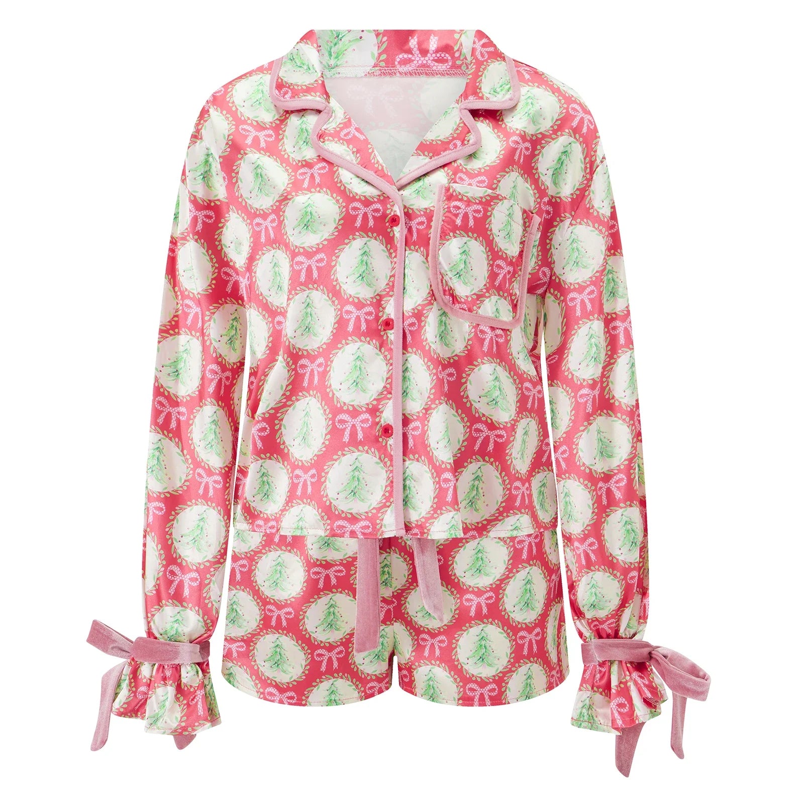Pajamas Satin Silk Pjs Set Sleepwear