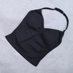 Adjustable Women Scrunch Bra Removable Cups Yoga Tank