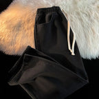 Fleece Lined Thickened Jeans Elastic Waist