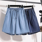 Loose Plus Size Shorts Woman  Wide Leg