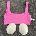 Solid Color Hollow back shoulder strap Underwear Women  Fitness sport Bra Top