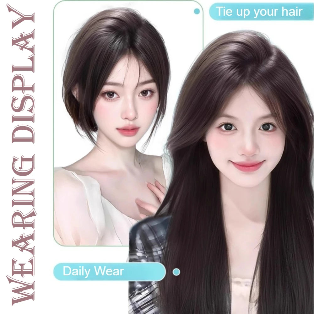 Invisible Part Bangs Fluffy Synthetic Women Topper