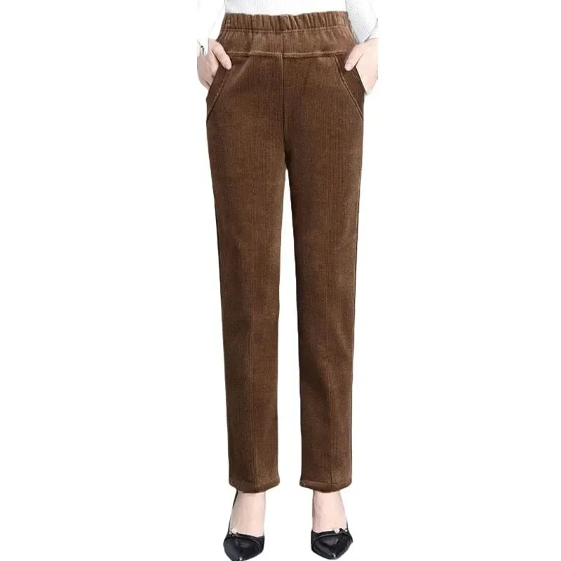 Thick Fleece  Women's Corduroy Warm pants