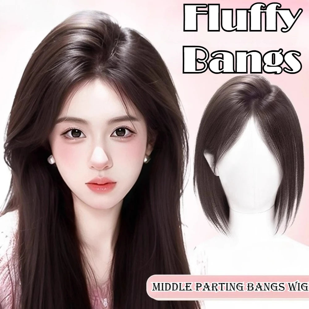 Invisible Part Bangs Fluffy Synthetic Women Topper