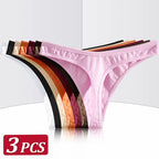 3Pcs/Set Seamless Thong Cotton Panties