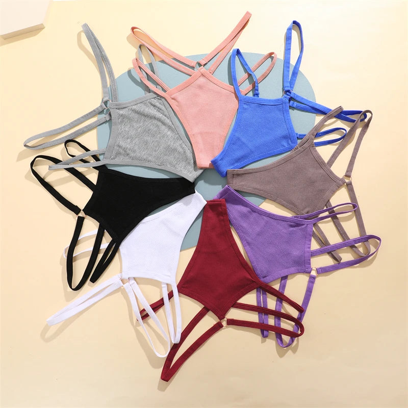 4Pcs Cotton Double Thin Thongs