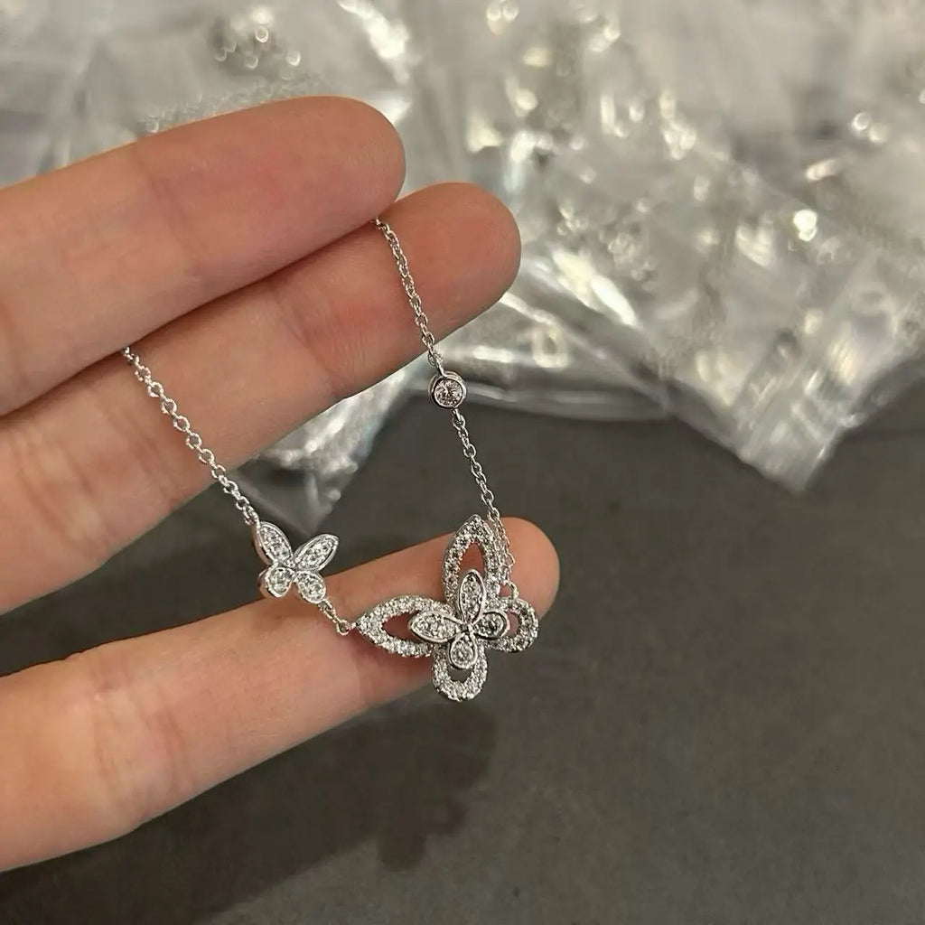 Moissanite Butterfly Fashion Women's Necklace