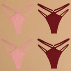 4Pcs Cotton Double Thin Thongs