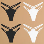 4Pcs Cotton Double Thin Thongs