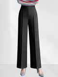 Slimming Casual Pants Elastic Waist Comfortabe Pocket Design