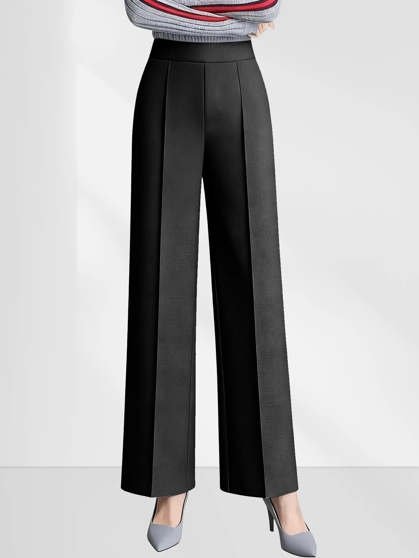 Slimming Casual Pants Elastic Waist Comfortabe Pocket Design
