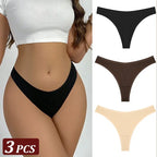 3Pcs/Set Seamless Thong Cotton Panties