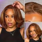 Straight Ombre Lace Front Wig Human Hair 18inch 
4/27 Highlight Wig Human Hair Pre-plucked, 
13x4 Straight Honey Blonde Mix Brown