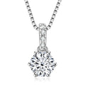 1CT 2CT Moissanite Diamond Pendant Necklace