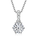 1CT 2CT Moissanite Diamond Pendant Necklace