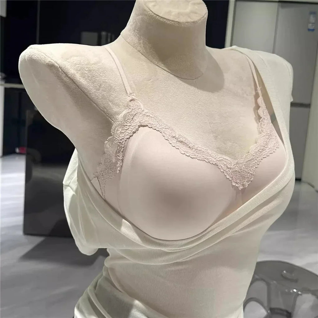 Seamless Lace Thin Small Bust  Bra