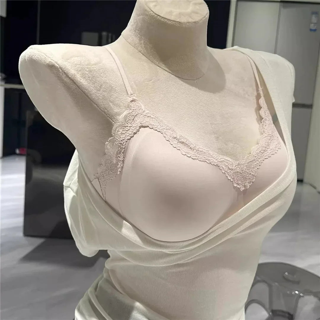 Seamless Lace Thin Small Bust  Bra