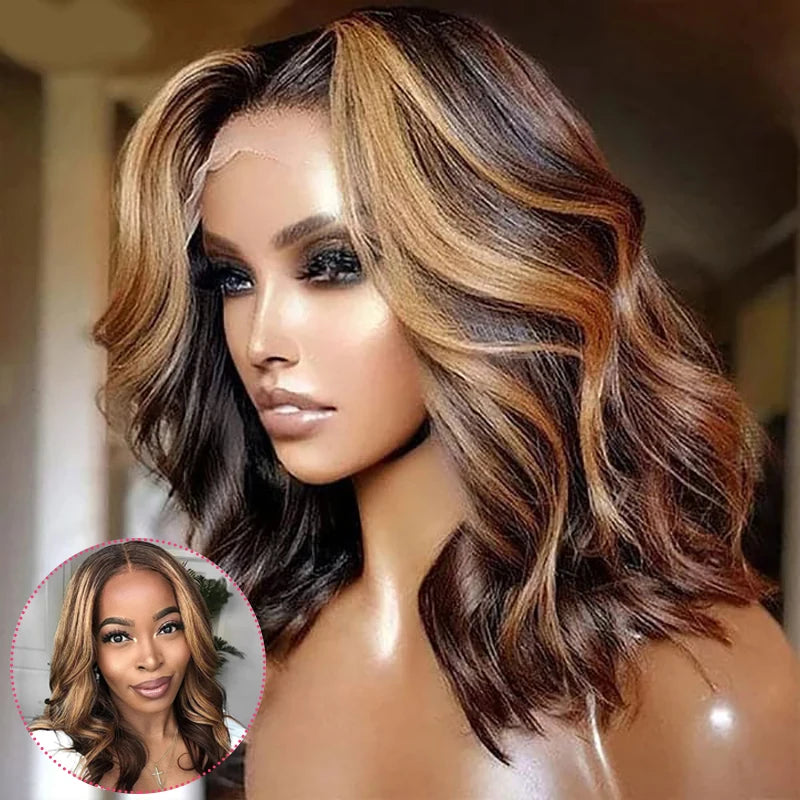 Human Hair Wigs For White Women Bob Lace Front Wig Body Wave Wig For White Women
 Long Curly Hair Front Lace Wig Diy Decorations