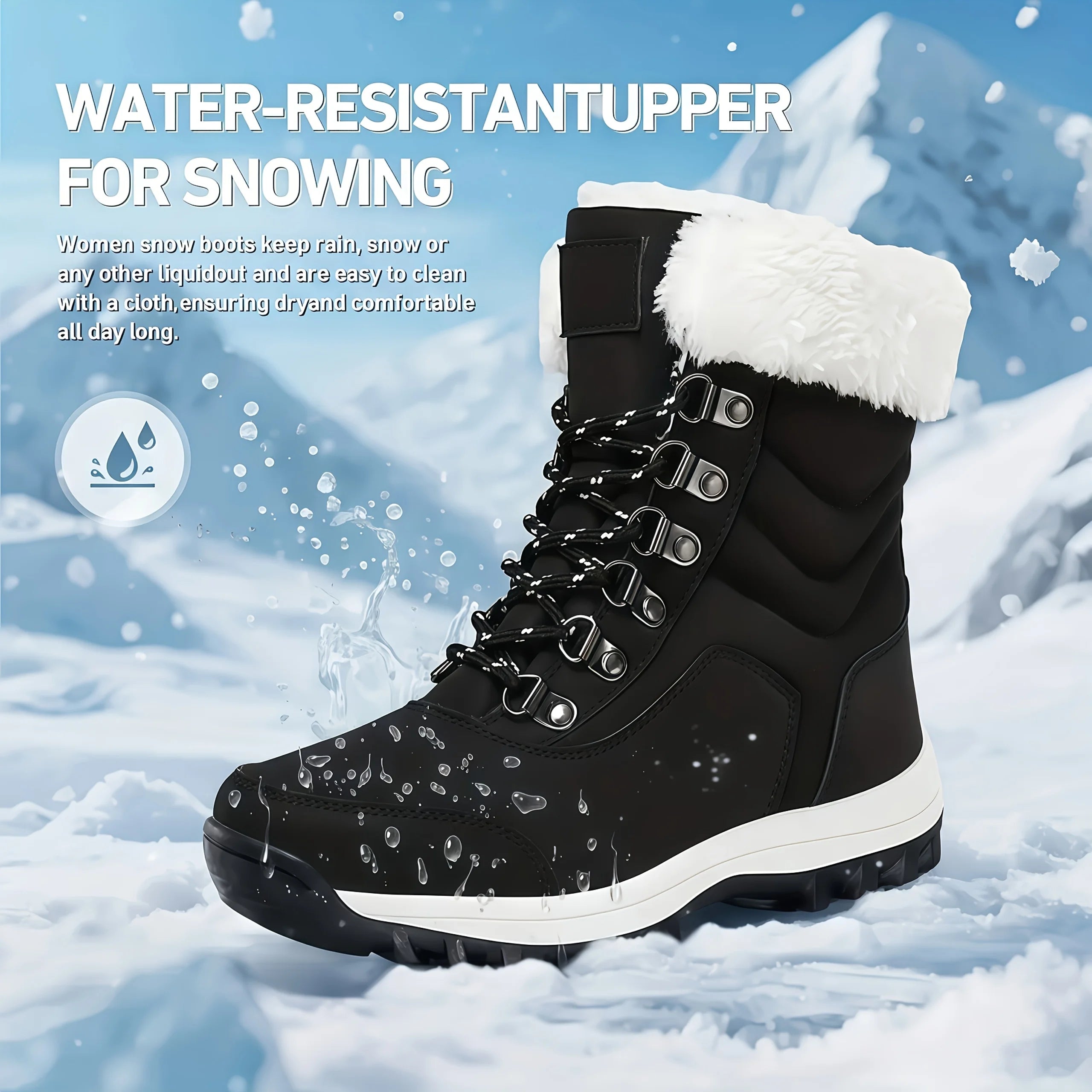 Snow Boots Outdoor Work, Quality Slip On