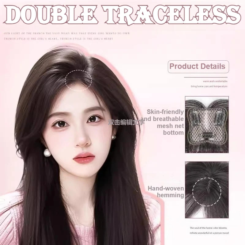Invisible Part Bangs Fluffy Synthetic Women Topper