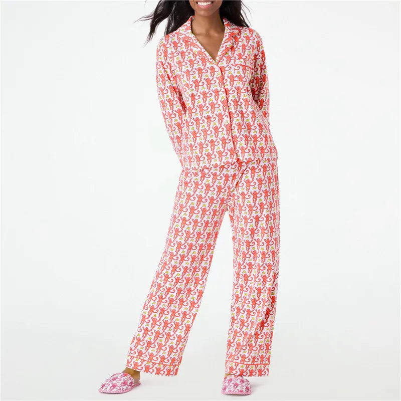 Pants Sets For Women Long Sleeve Pajamas, Loungewear