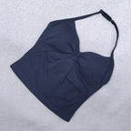 Adjustable Women Scrunch Bra Removable Cups Yoga Tank