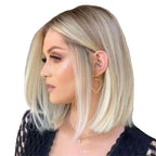 Women's Short Straight Wig Full Headgear Wig 
Soft Breathable Not Hurt Hair Odorless Wig for Woman Girls Daily Use Hair Styling
