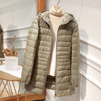 Light Down Jacket Ladies Overcoats Hip-Length
