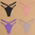 4Pcs Cotton Double Thin Thongs