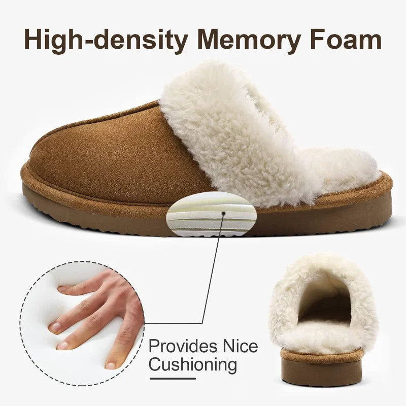 Fuzzy Memory Foam Slippers Indoor and Outdoor