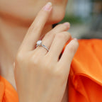 1ct 2ct 3ct Moissanite Ring 925 Sterling Silver 18K Gold Plated