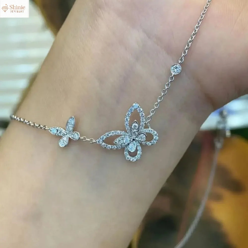 Moissanite Butterfly Fashion Women's Necklace