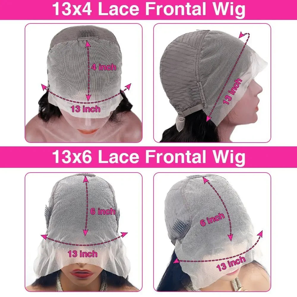 #4 Chocolate Brown Straight 13x6 HD Lace Frontal Wig 
13x4 Lace Front 30 36 46 Inches Brazilian Human Hair Wigs For Black Women