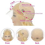 Platinum White Short Bob Straight Lace Front Wigs Human Hair 
Lace Front Wigs Glueless Wigs Pre Plucked 180% Density