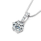 1CT 2CT Moissanite Diamond Pendant Necklace