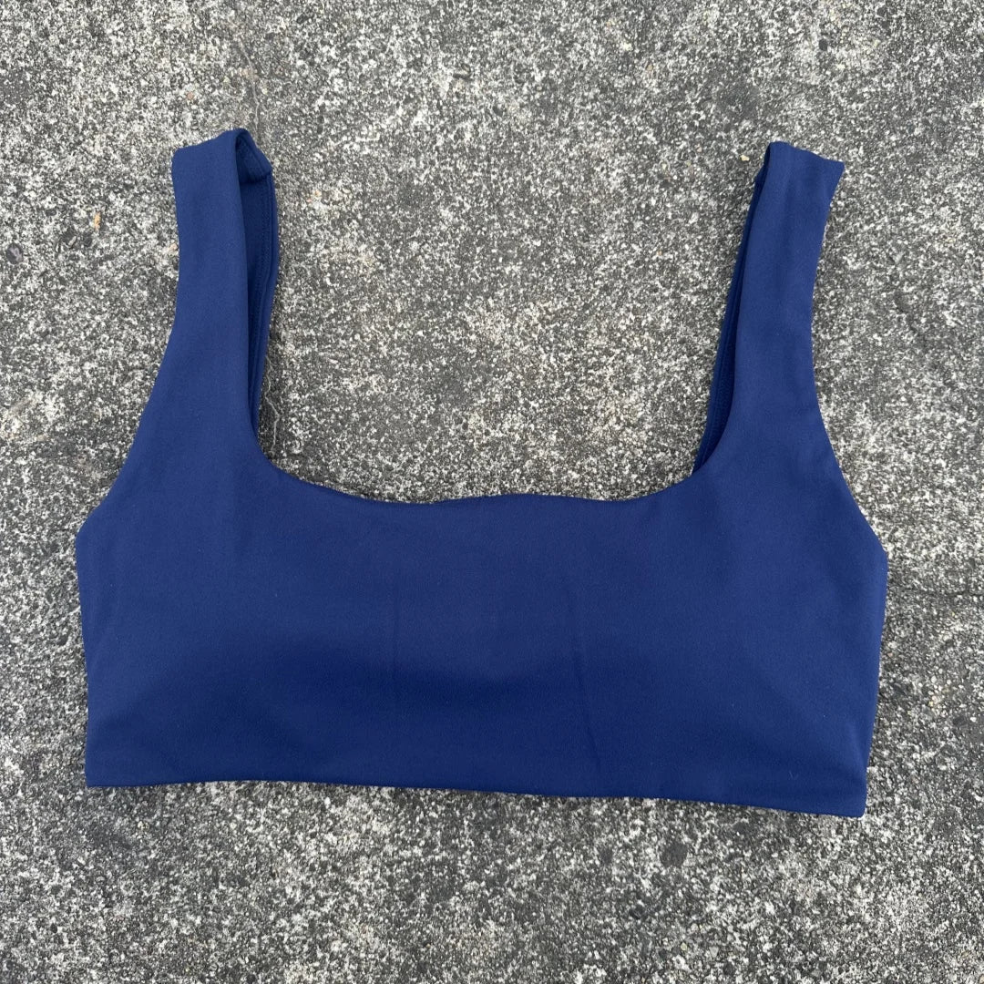 Solid Color Hollow back shoulder strap Underwear Women  Fitness sport Bra Top