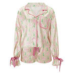 Pajamas Satin Silk Pjs Set Sleepwear