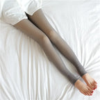Fleece Leggings Translucent slim Pantyhose Woman Pants