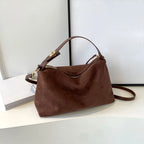 Autumn Big Boston Tote Soft Matte Suede