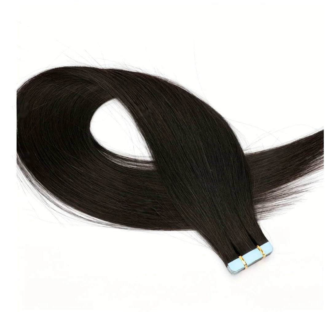 Seamless Invisible Tape in Red Hair Extensions for Women 24 inch Straight 
Colored Soft Synthetic Hair for Party Halloween Use